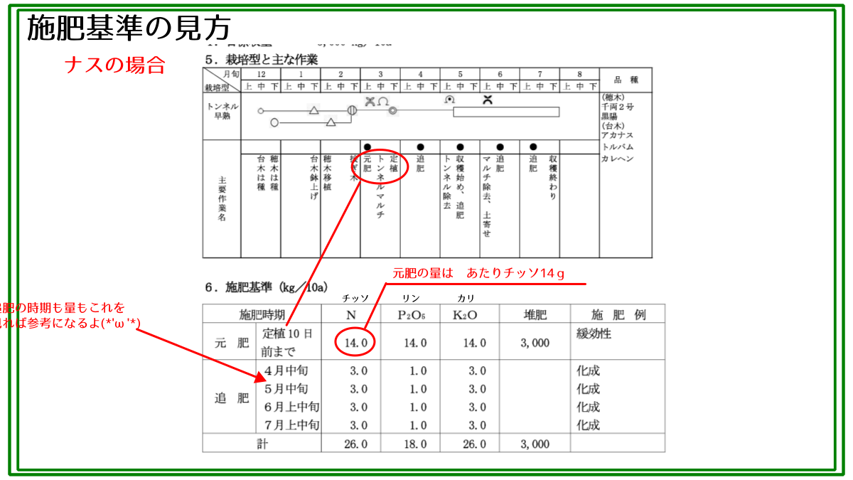 施肥基準　参考