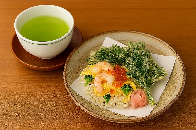 新茶とお茶の天ぷら